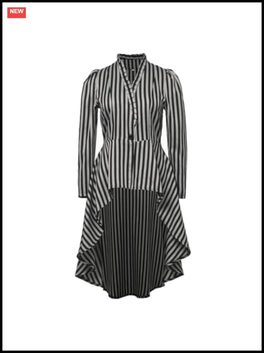 Steampunk Victorian Gothic Long Striped Blazer Jacket